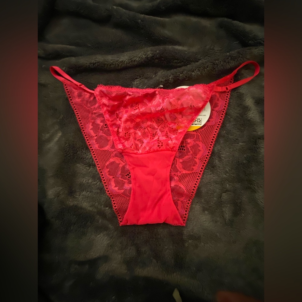 Elegant bright pink lace Women's panties